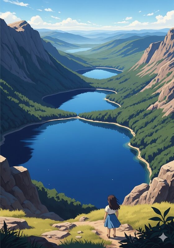 Child exploring nature